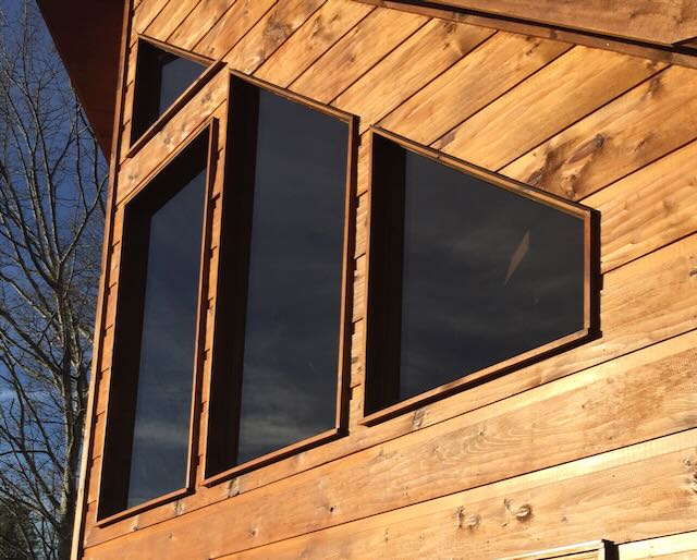 Outside Angled Windows